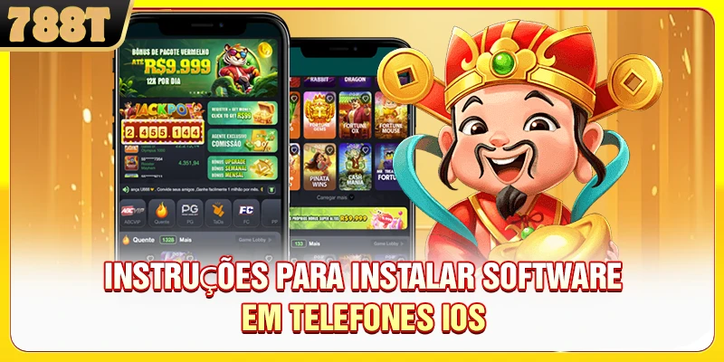 Instruções para instalar software em telefones iOS