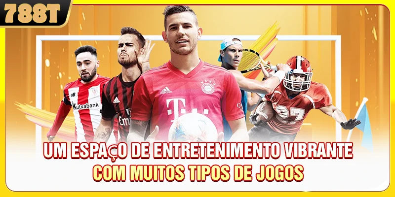 Um espaço de entretenimento vibrante com muitos tipos de jogos